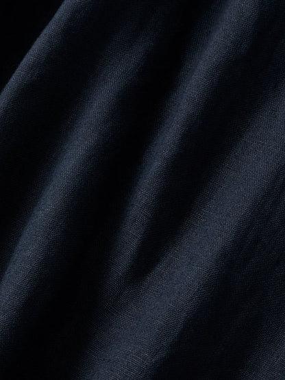 Dark Navy Sea Breeze Linen Slip Dress
