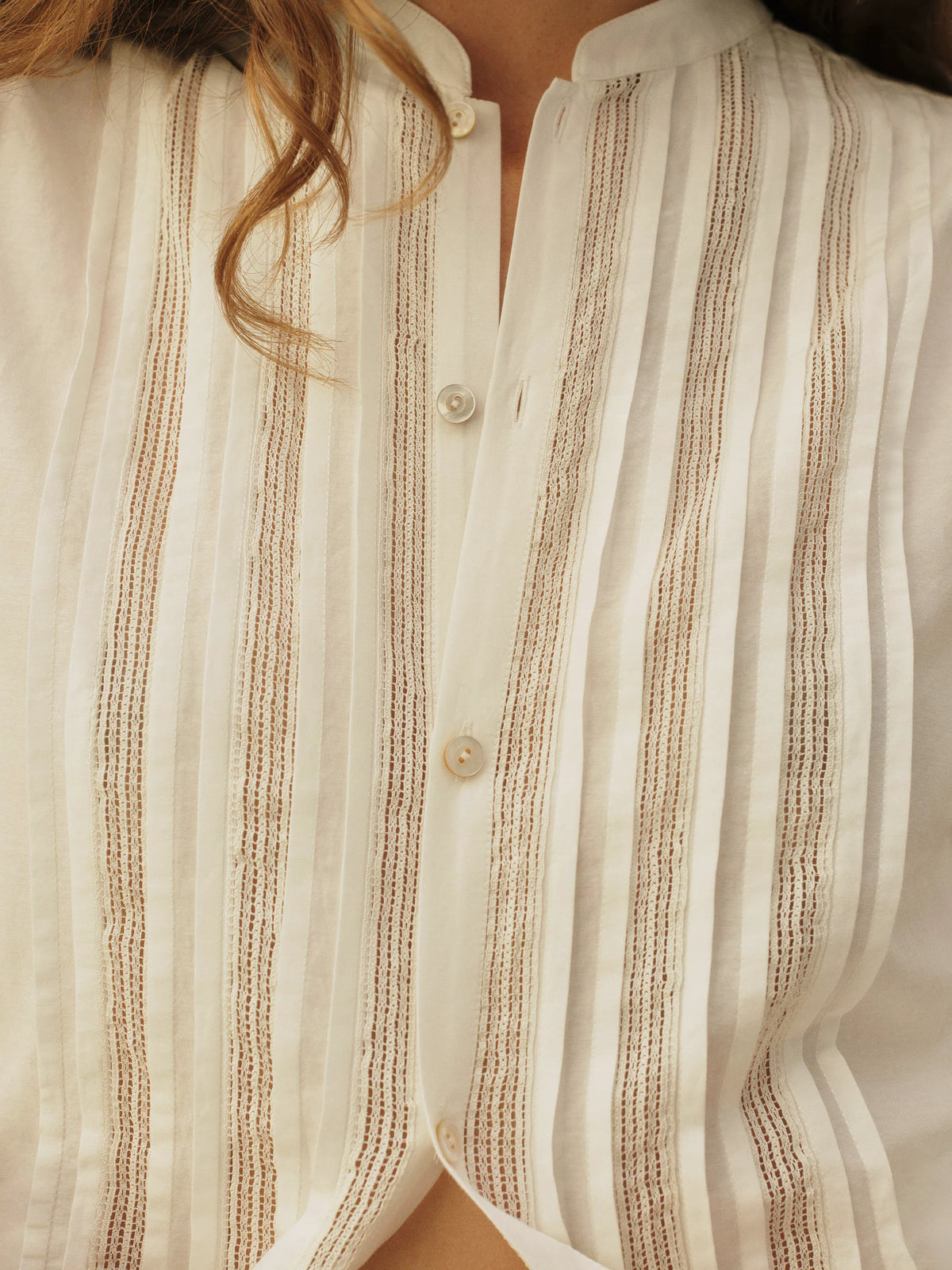Natural Pleated Parlour Shirt