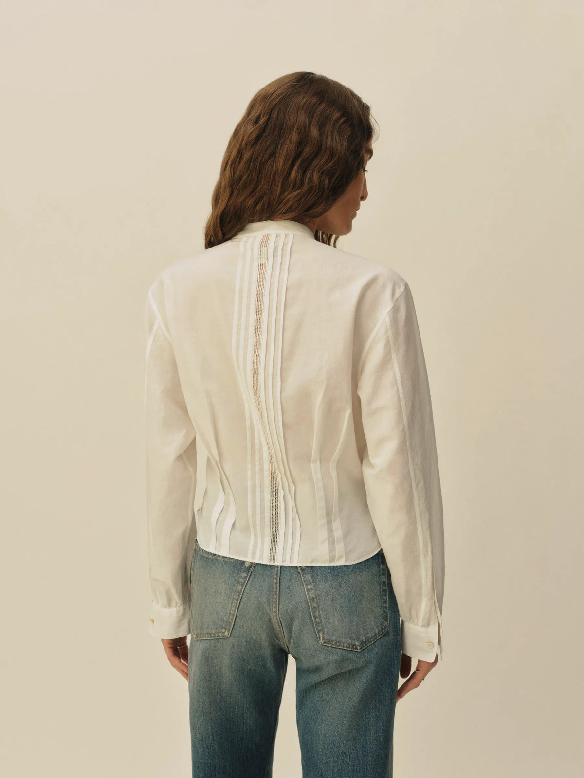 Natural Pleated Parlour Shirt