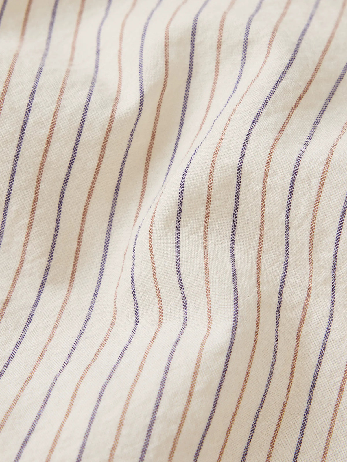 Riverbank Stripe Mainstay Cotton Cut-Off Long Sleeve Button Down