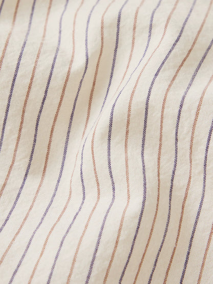 Riverbank Stripe Mainstay Cotton Cut-Off Long Sleeve Button Down