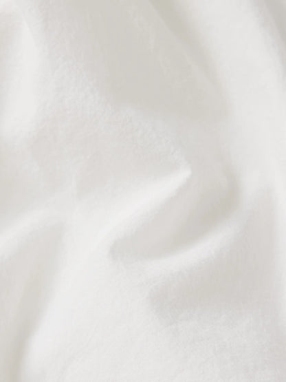 White Mainstay Cotton Cut-Off Long Sleeve Button Down