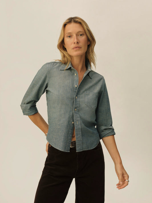 DW24 Shrunken Chambray Prep Shirt