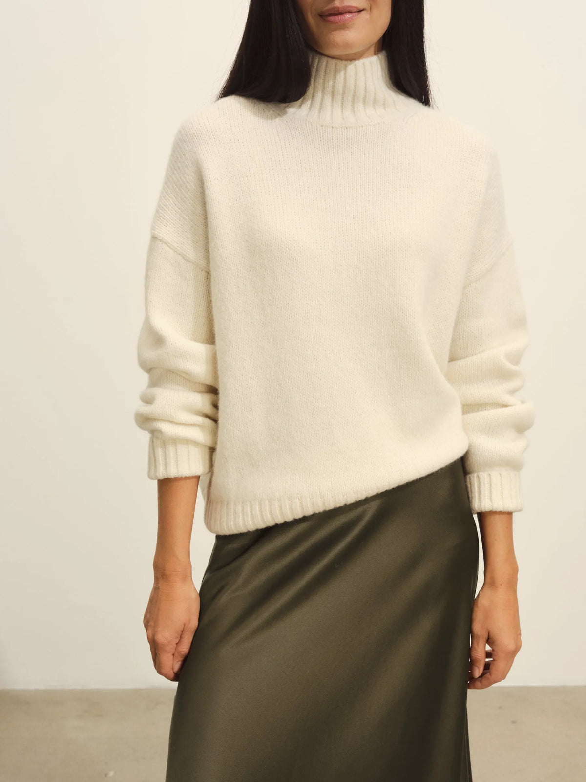 Field Olive Sunset Silk Slip Skirt