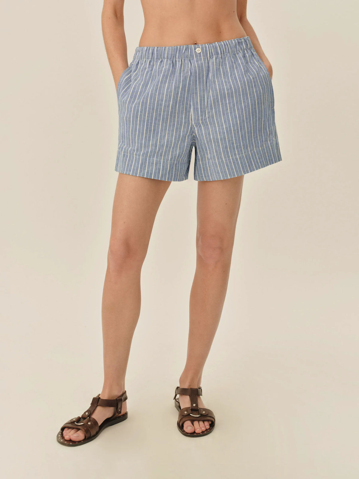 Harbor Stripe Mainstay Cotton Linen Boxer Short