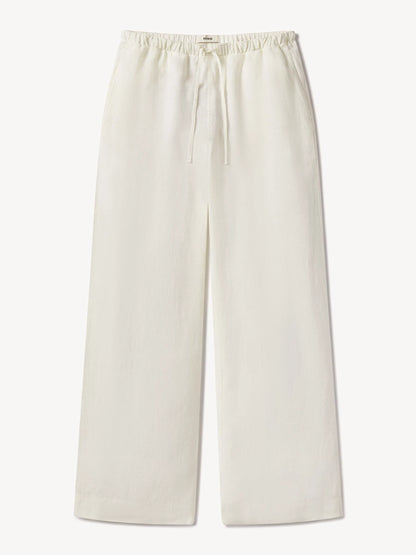 Sea Shell Crosshatch Linen Easy Pant