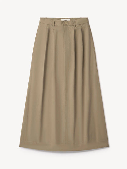 Mushroom Paperweight Poplin Pleated Skirt