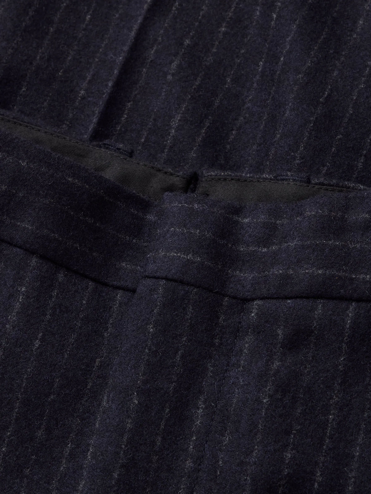 Navy Chalk Stripe Hollywood Pleated Pant
