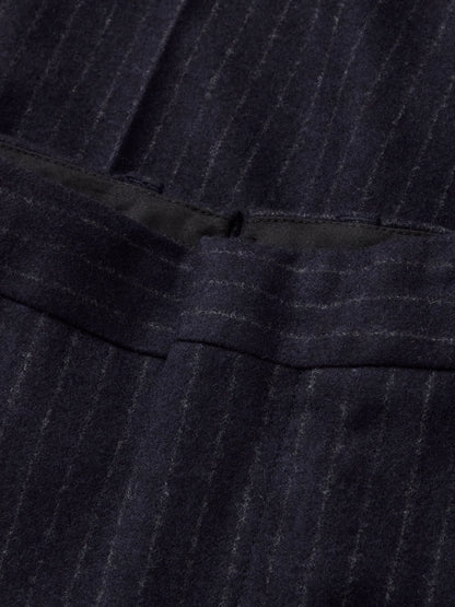 Navy Chalk Stripe Hollywood Pleated Pant