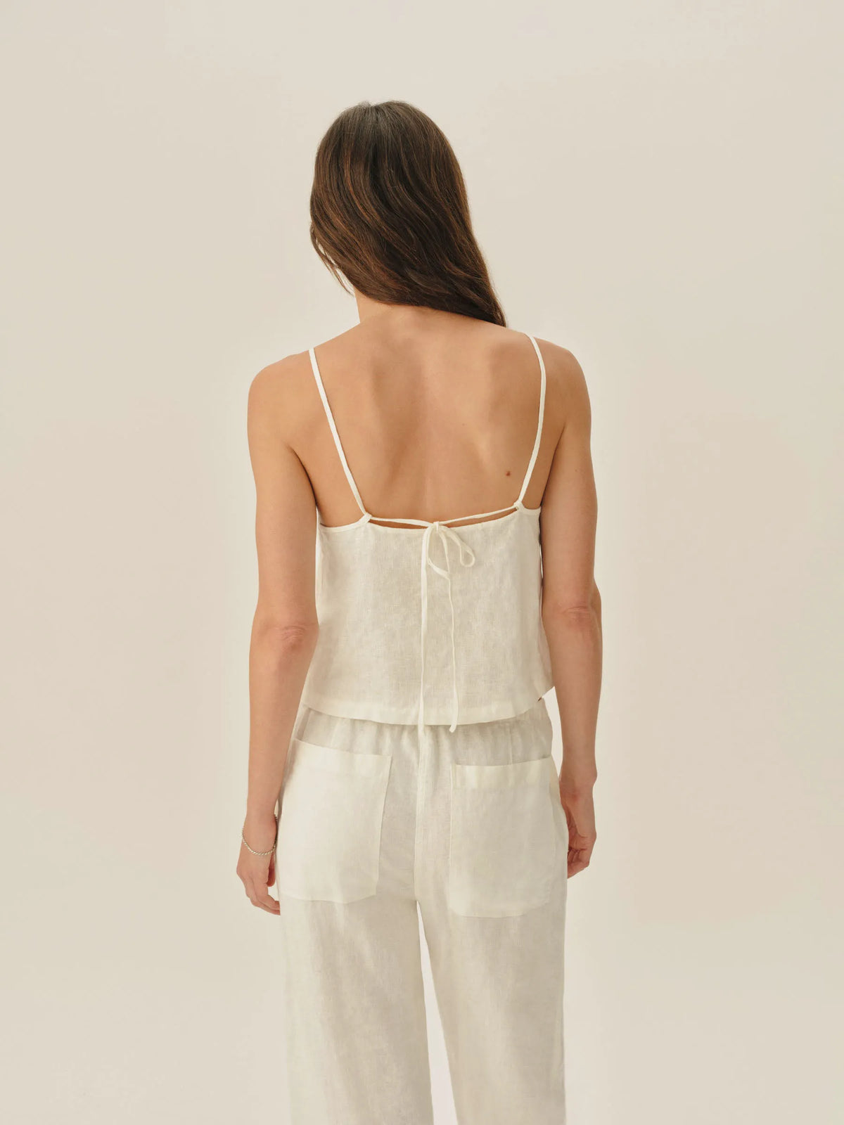 Natural Sea Breeze Linen Coastline Cami