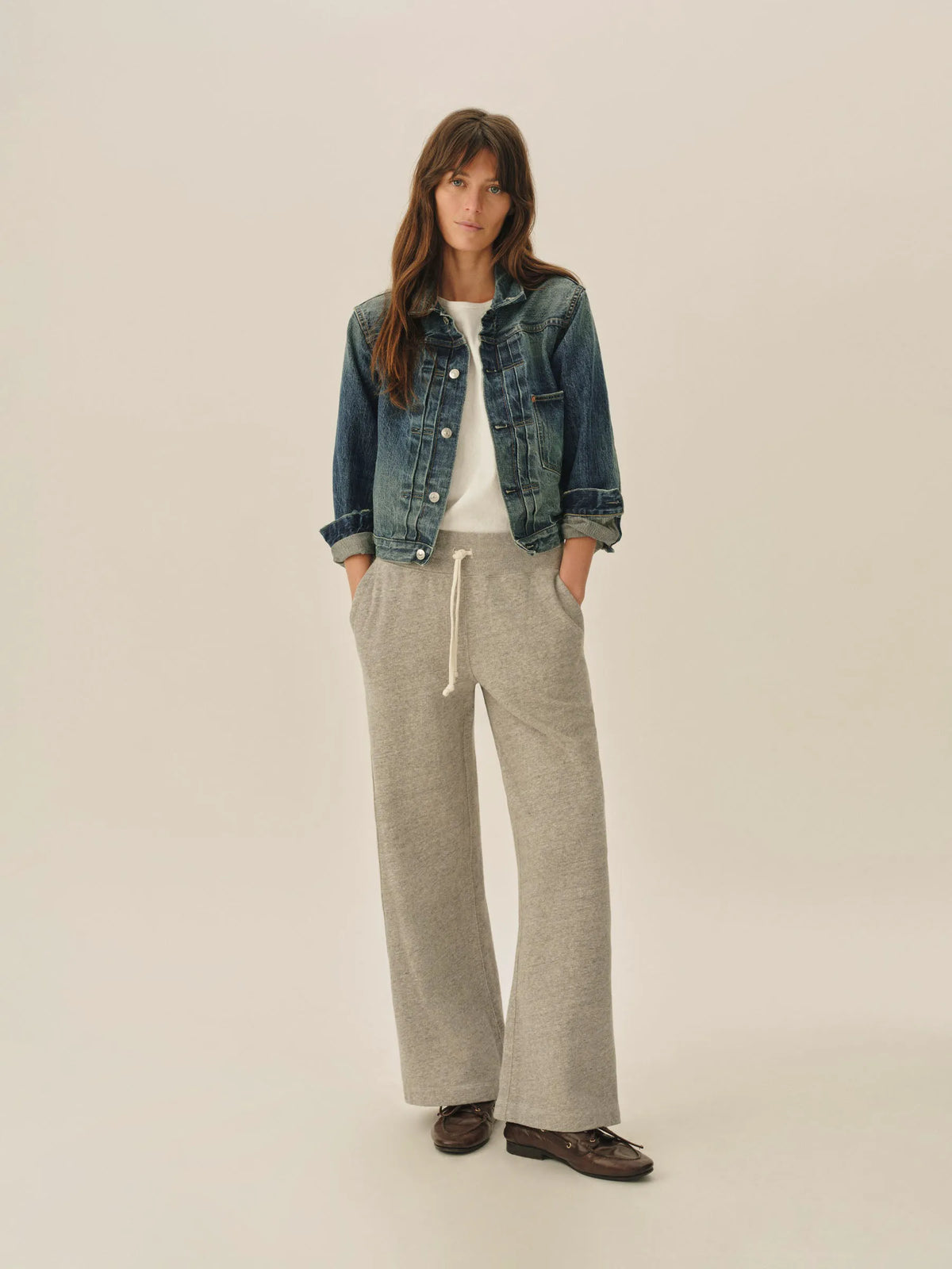 Vintage Heather Grey Vintage Interloop Wide Leg Sweatpant