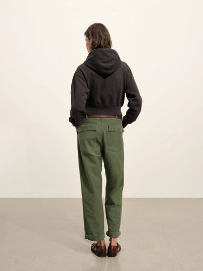 Soft Black Venice Wash Vintage Interloop Full-Zip Hoodie