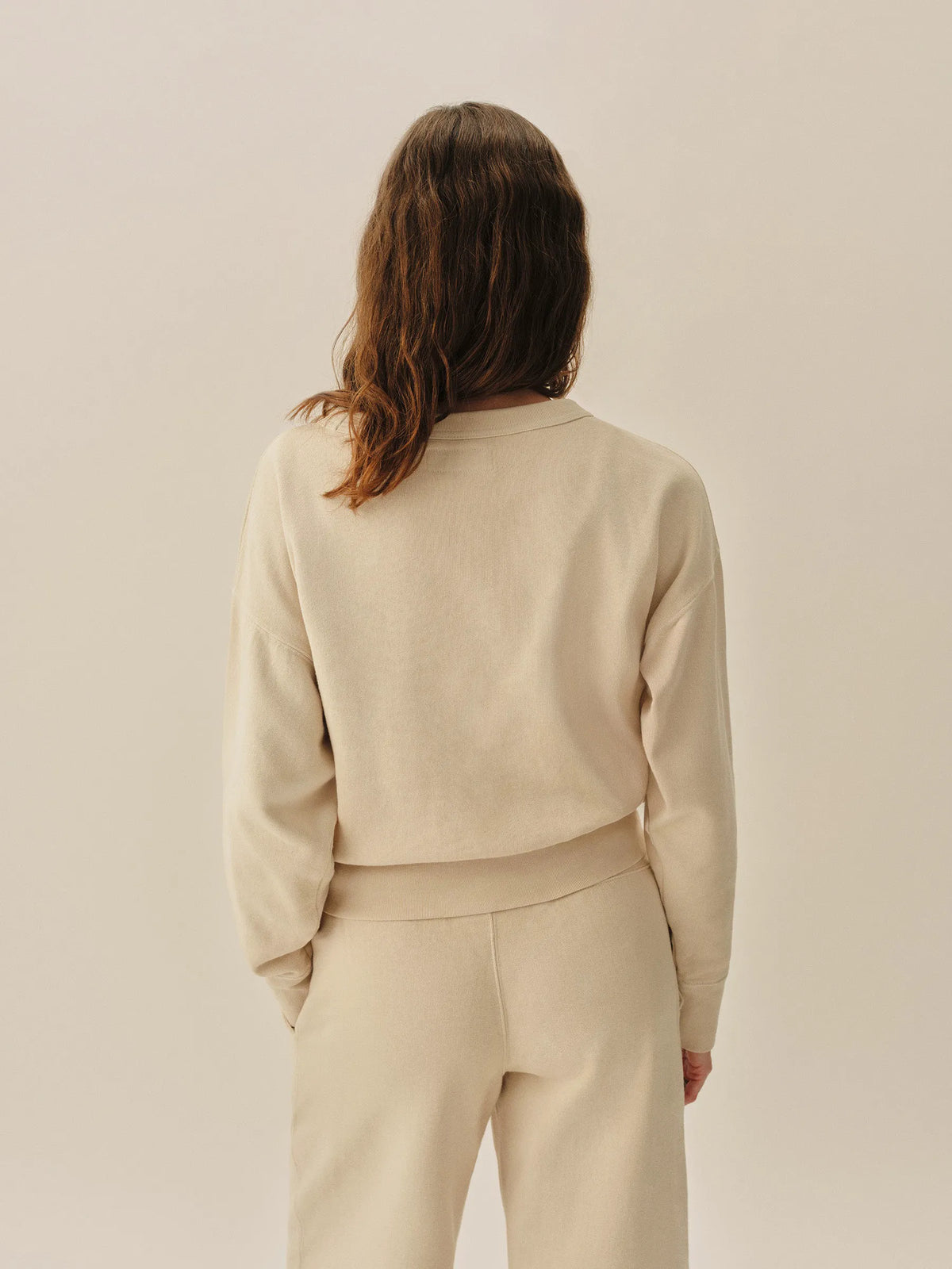 Natural Venice Wash Vintage Interloop Oversized Crew