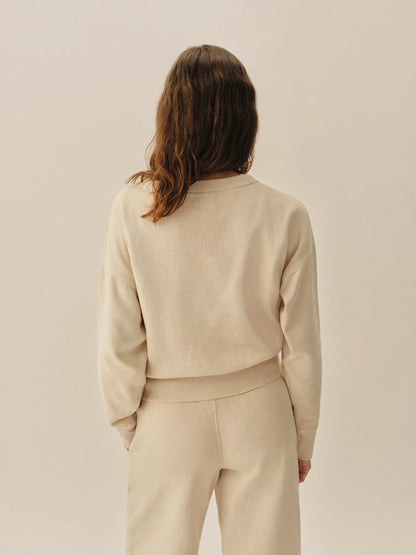 Natural Venice Wash Vintage Interloop Oversized Crew