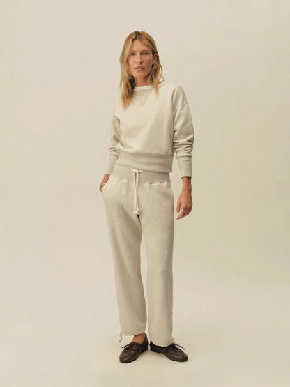 Heather Oat Featherweight Terry Shrunken Crew