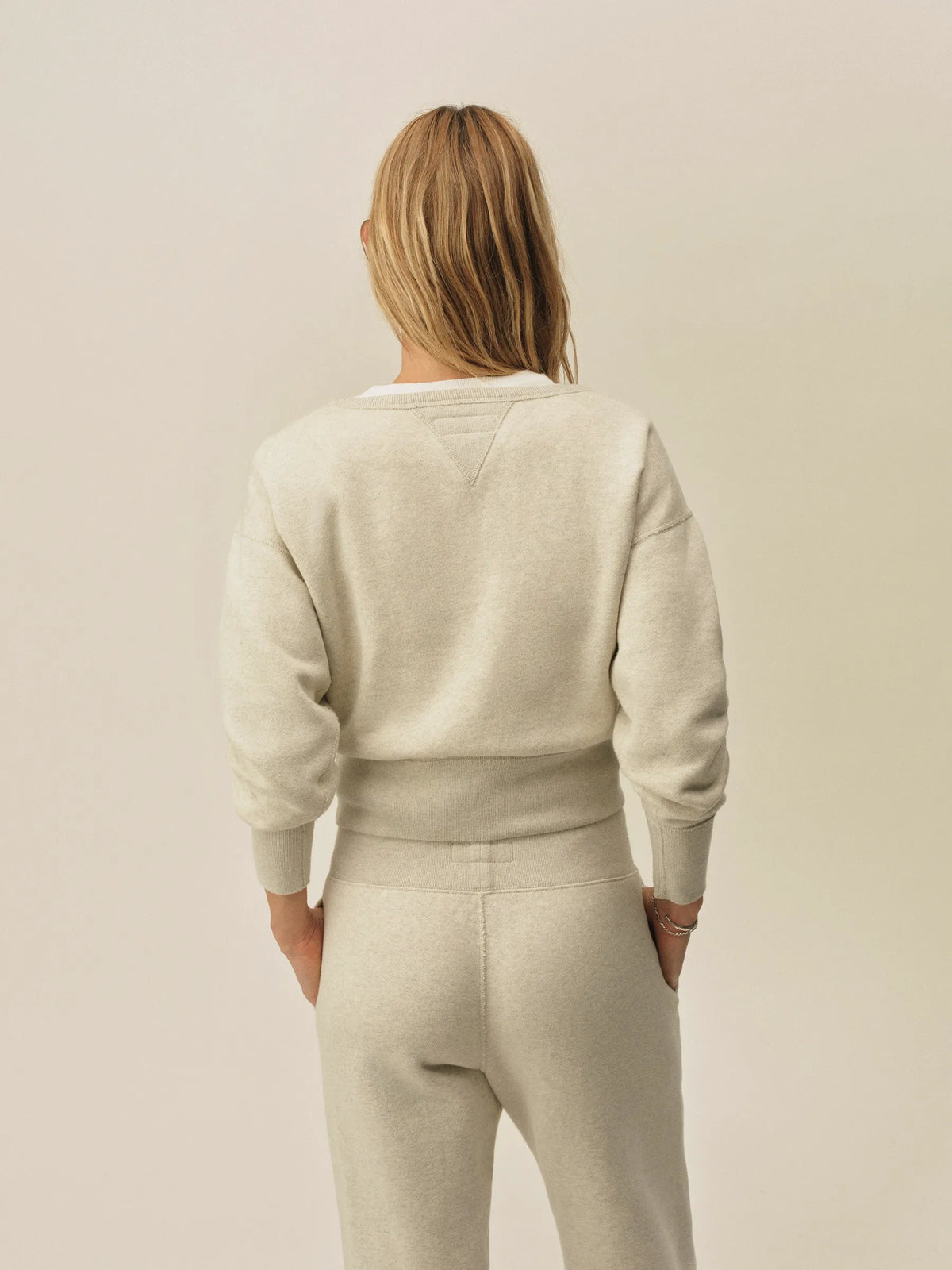 Heather Oat Featherweight Terry Shrunken Crew