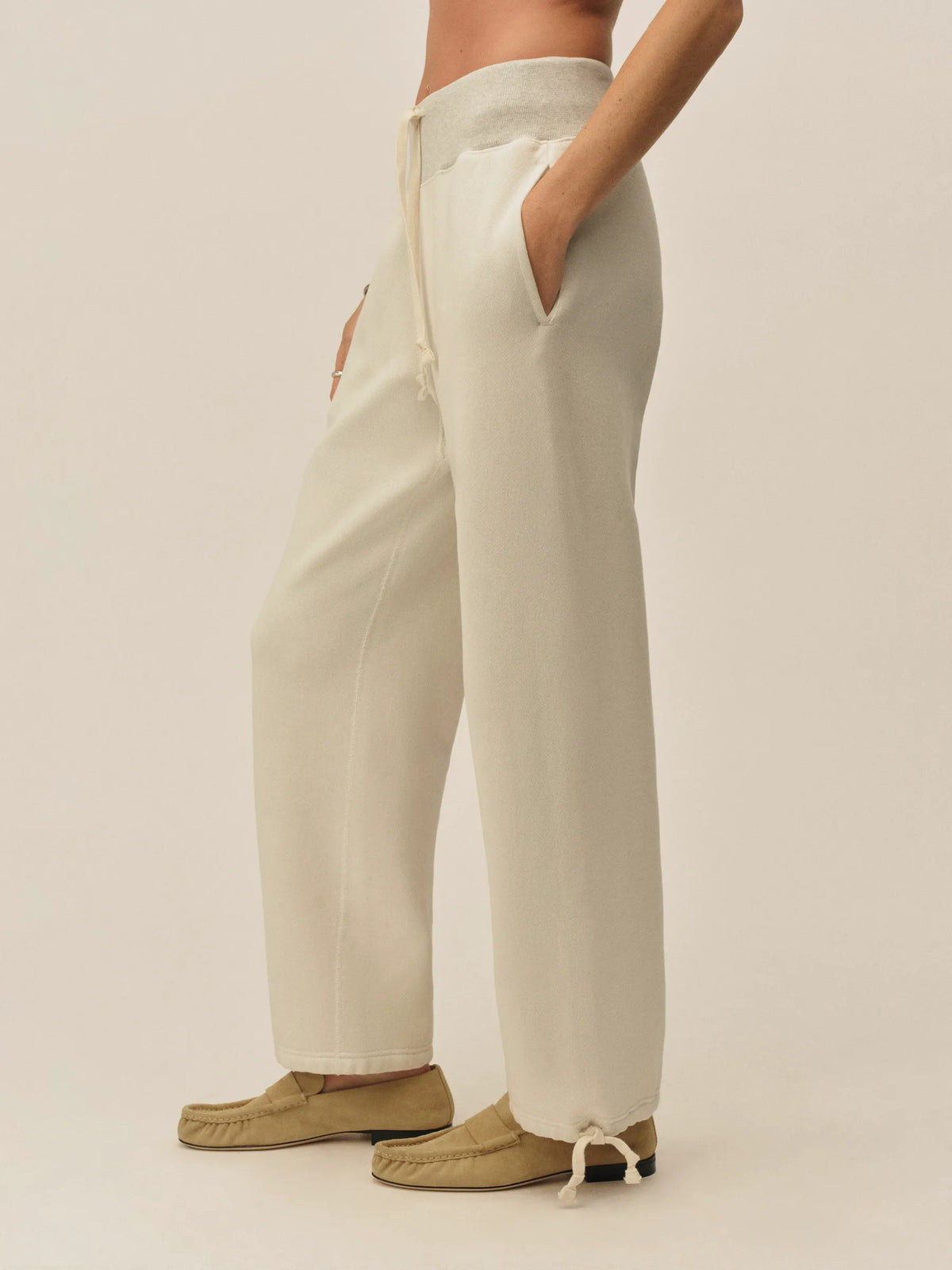 Two-Tone Heather Grey Featherweight Terry Sweatpant