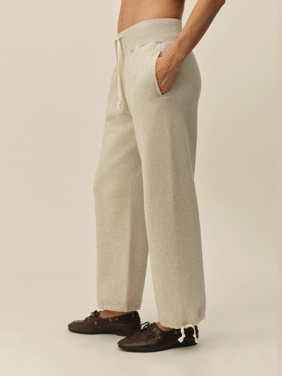 Heather Oat Featherweight Terry Sweatpant
