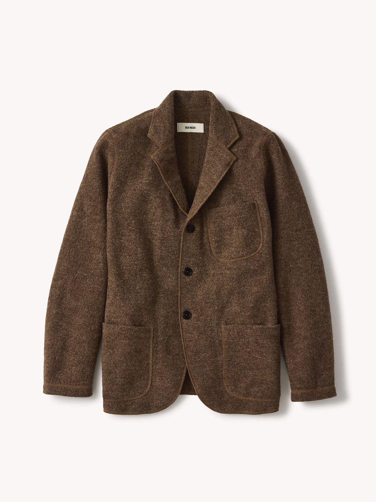 Marled Maple Felted Wool Chore Coat