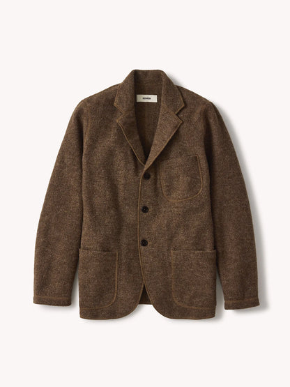 Marled Maple Felted Wool Chore Coat