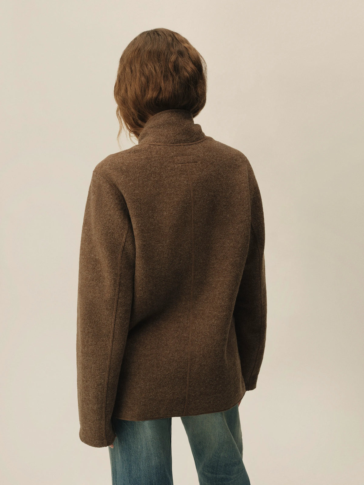 Marled Maple Felted Wool Chore Coat