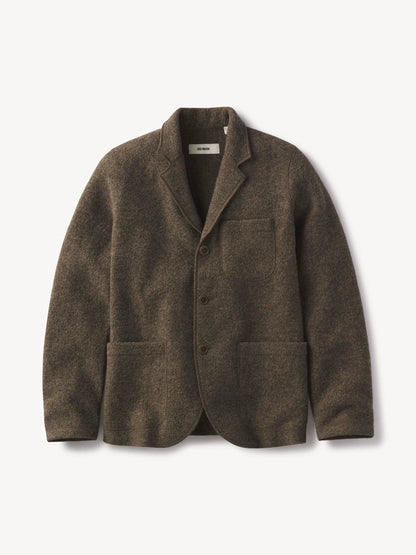 Marled Coastal Bluff Felted Wool Chore Coat