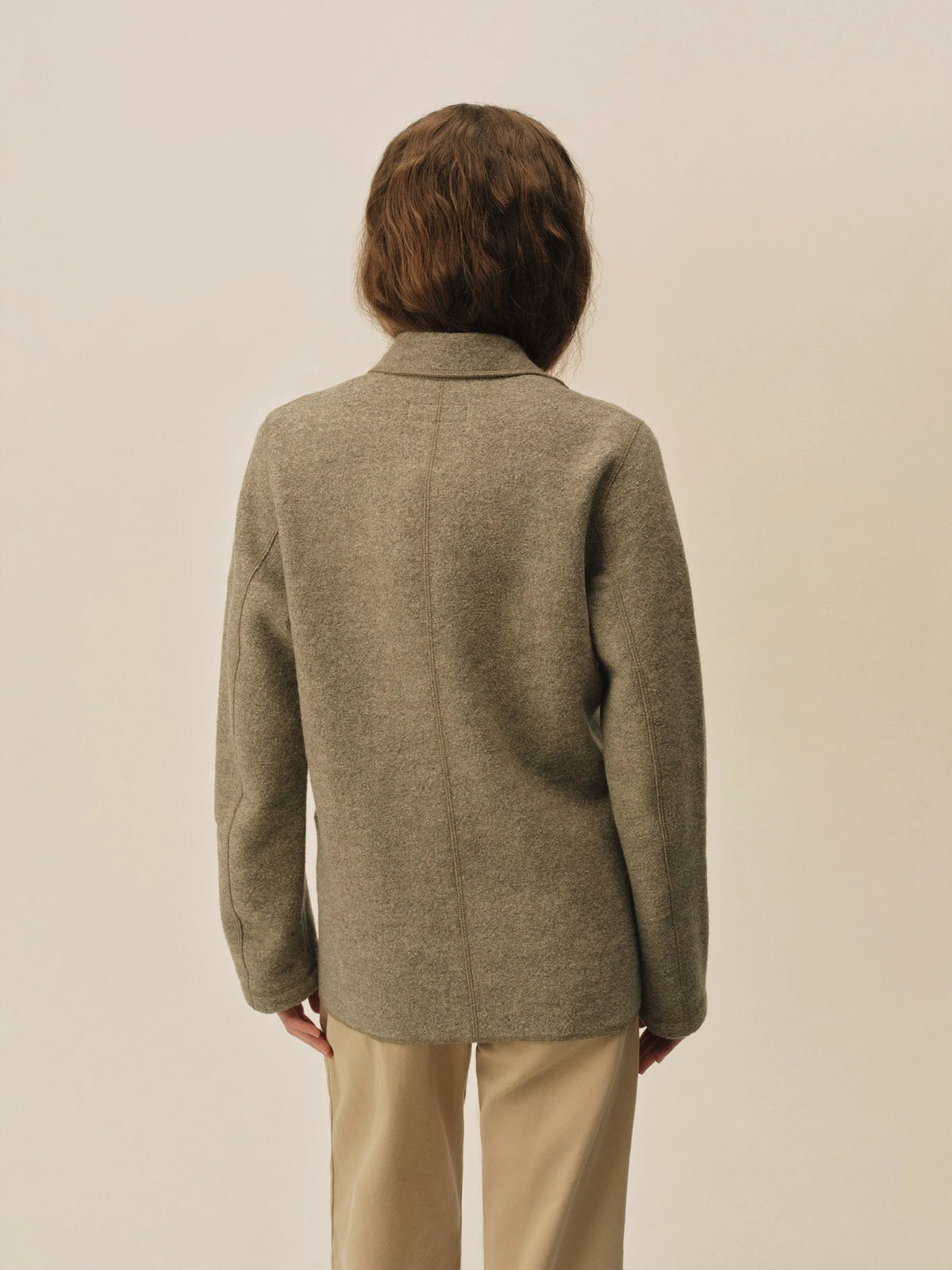 Heather Stone Felted Wool Chore Coat