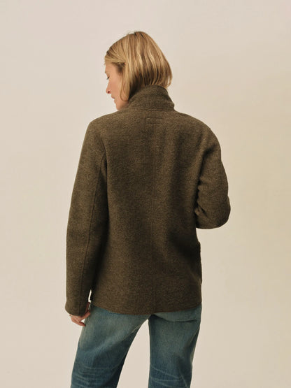 Marled Coastal Bluff Felted Wool Chore Coat