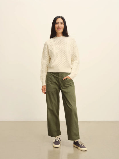 Natural Highland Alpaca Cable Crew