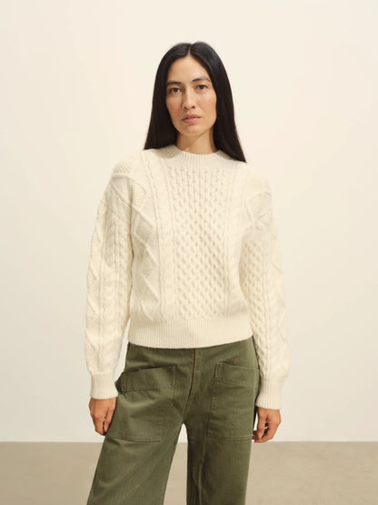 Natural Highland Alpaca Cable Crew