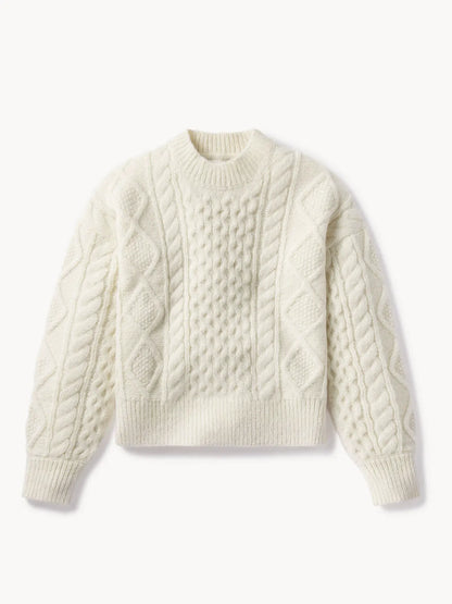 Natural Highland Alpaca Cable Crew