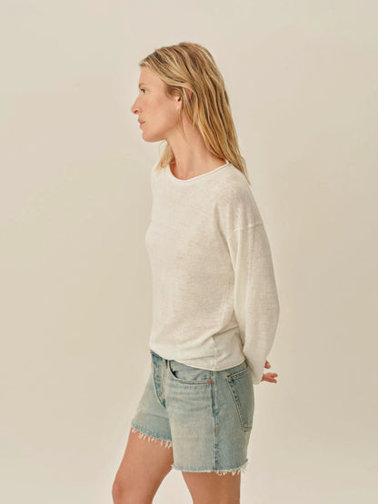 Natural Lighthouse Linen Roll Neck