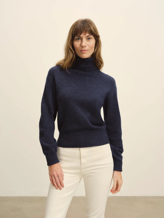 Rainstorm Heather Idyllwild Cashmere Turtleneck