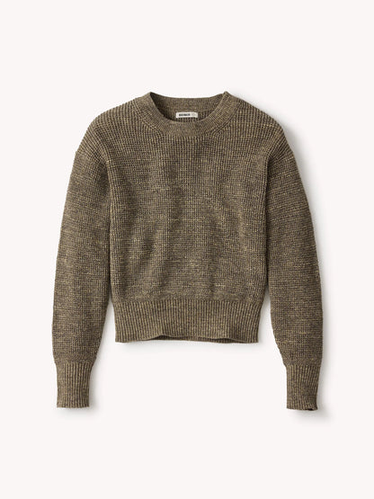 Marled Gypsum Seafarer Cotton Shrunken Crew