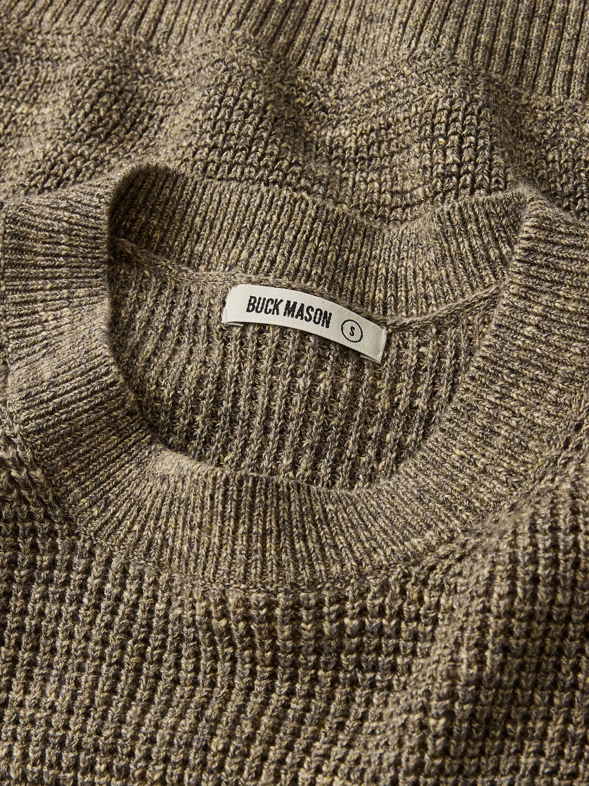 Marled Gypsum Seafarer Cotton Shrunken Crew