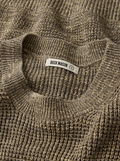 Marled Gypsum Seafarer Cotton Shrunken Crew