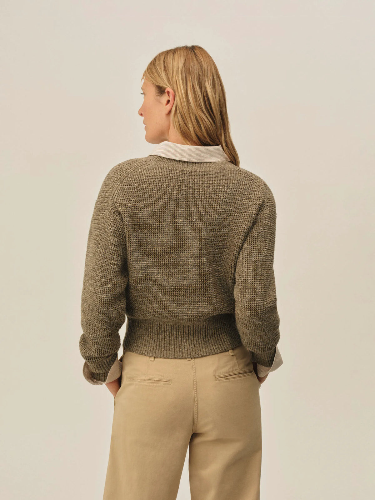 Marled Gypsum Seafarer Cotton Shrunken Crew