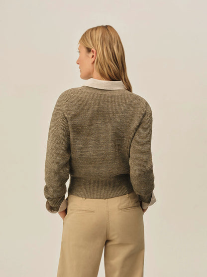 Marled Gypsum Seafarer Cotton Shrunken Crew