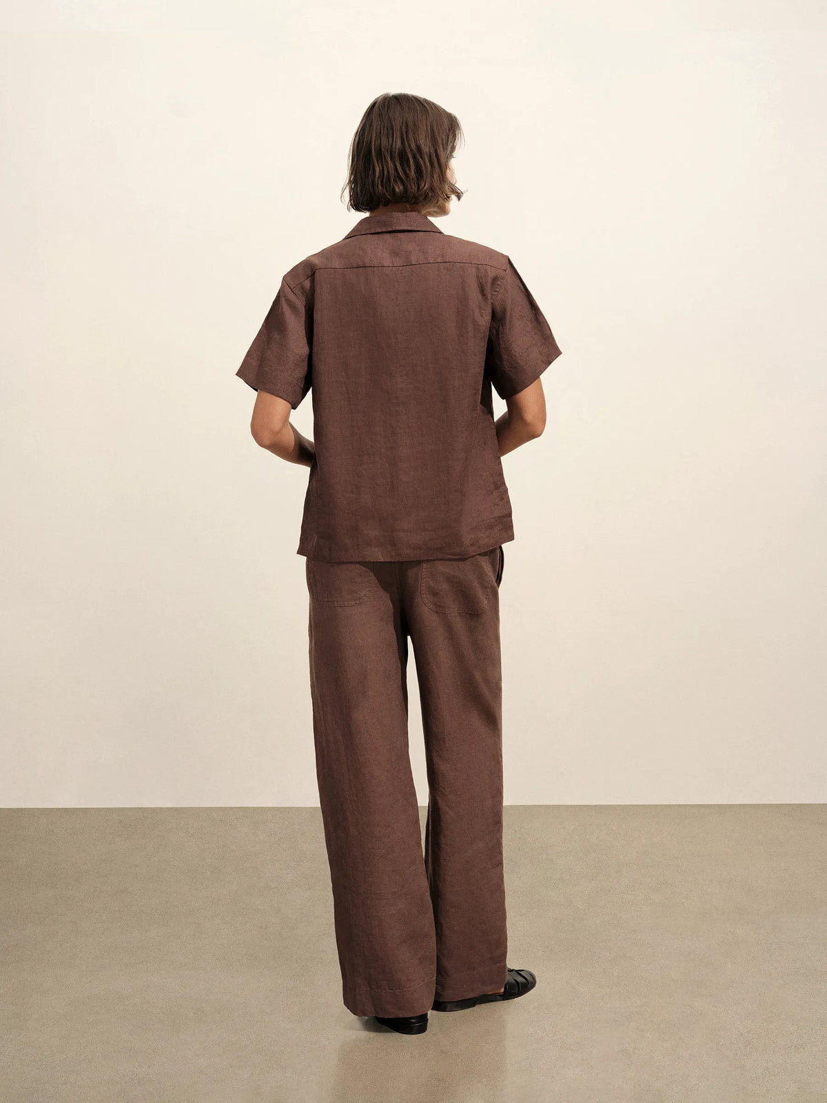 Bonfire Crosshatch Linen Easy Pant