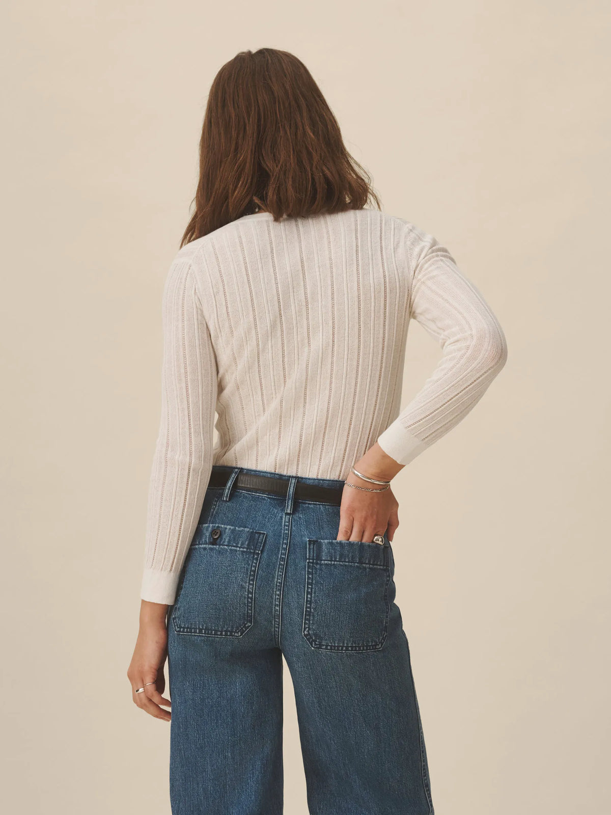 White Keepsake Pointelle Henley
