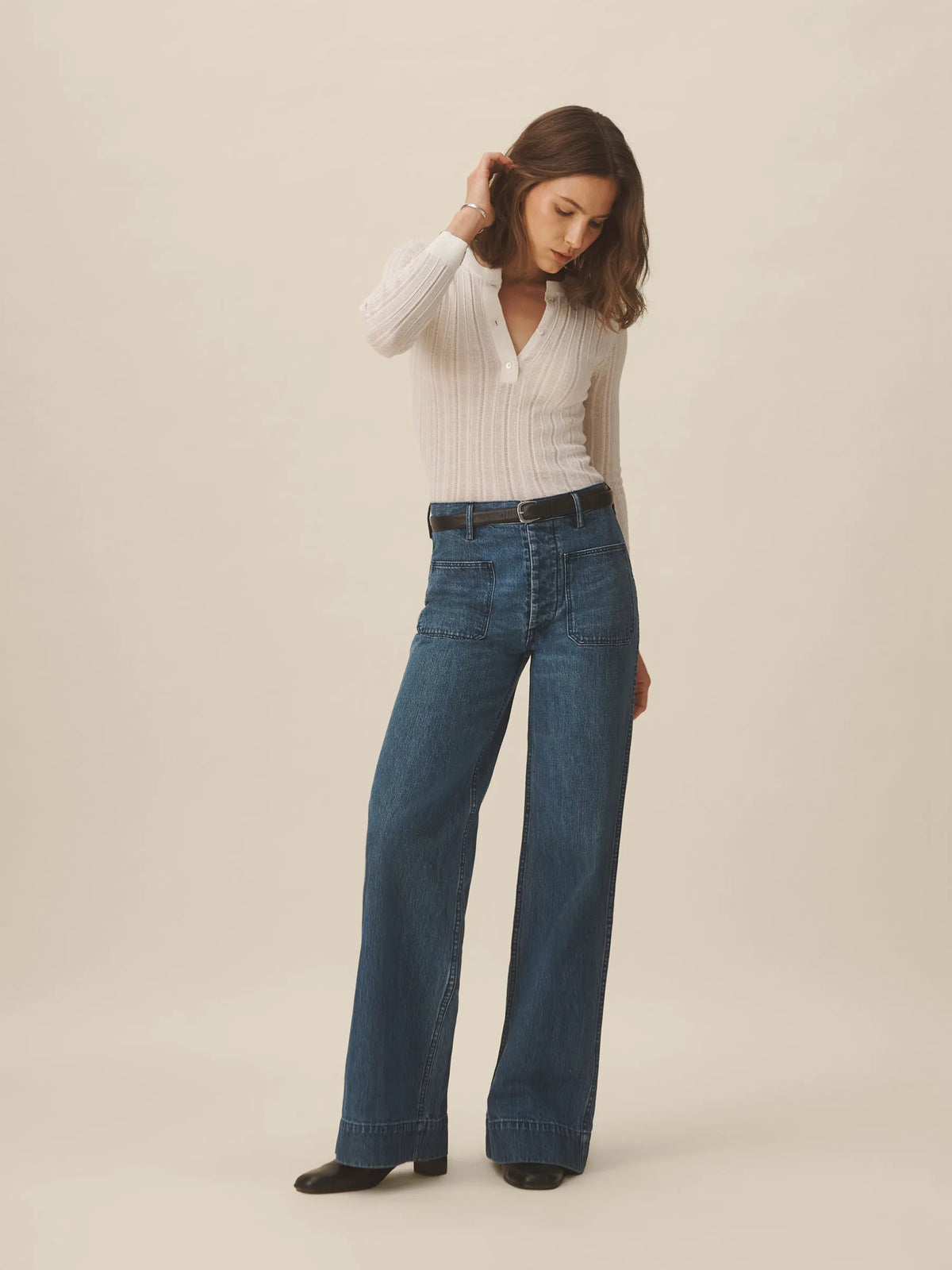 White Keepsake Pointelle Henley