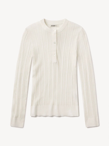 White Keepsake Pointelle Henley