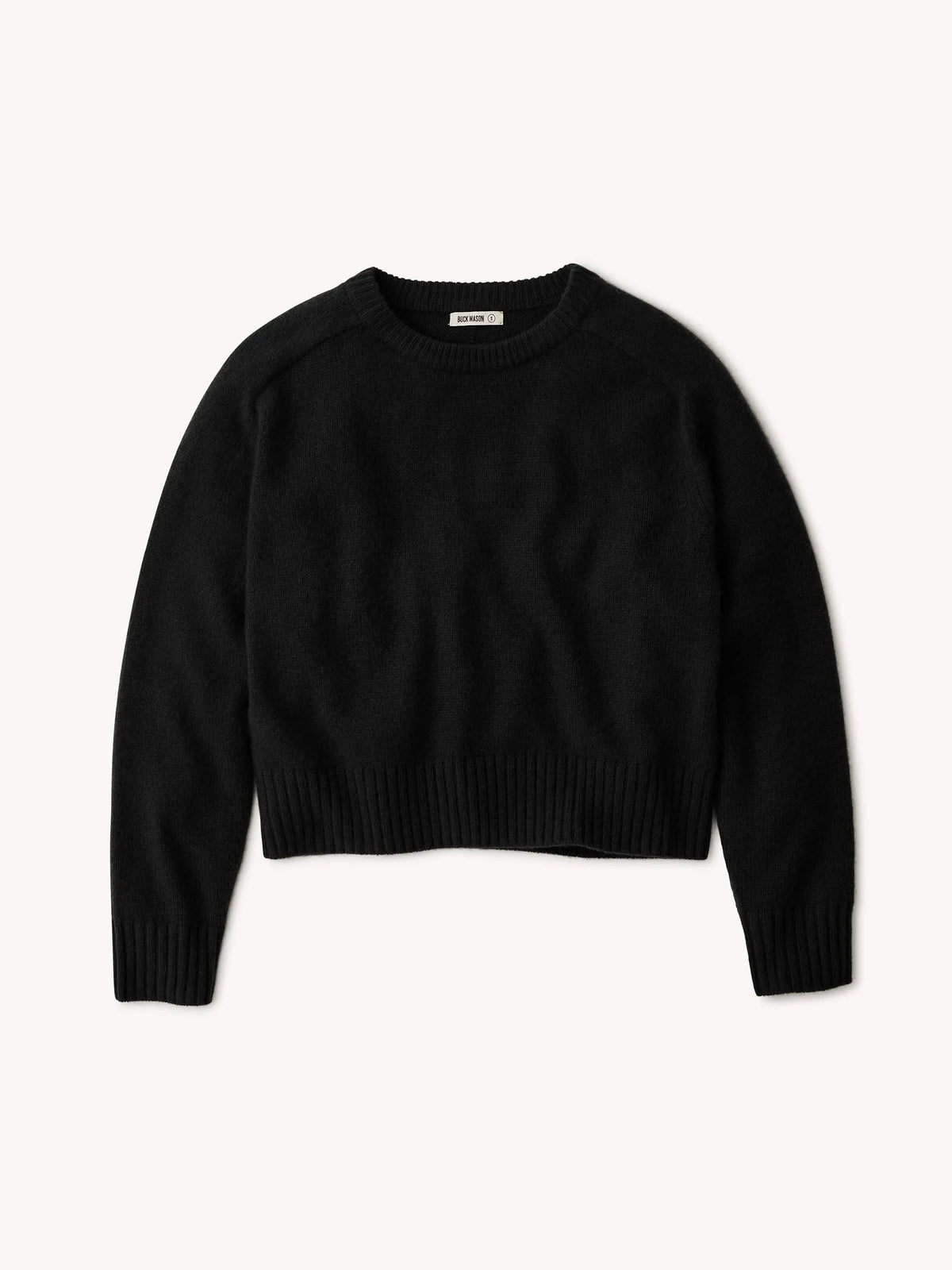Black California Cashmere Classic Crew