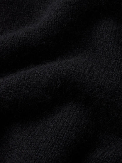 Black California Cashmere Classic Crew