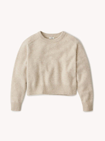 Heather Oat California Cashmere Classic Crew