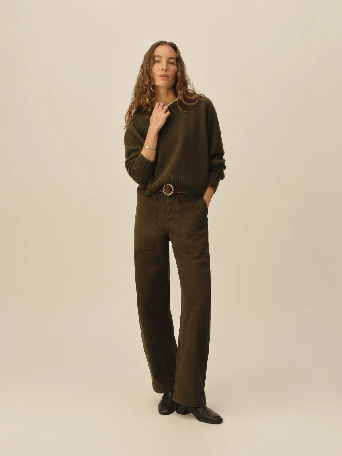 Pine California Cashmere Classic Crew