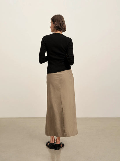 Mushroom Paperweight Poplin Pleated Skirt