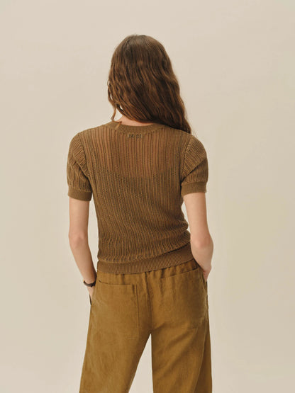 Hickory Coastline Crochet Tee