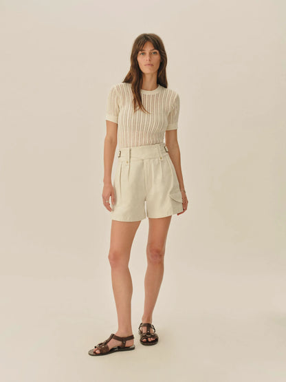 Natural Coastline Crochet Tee