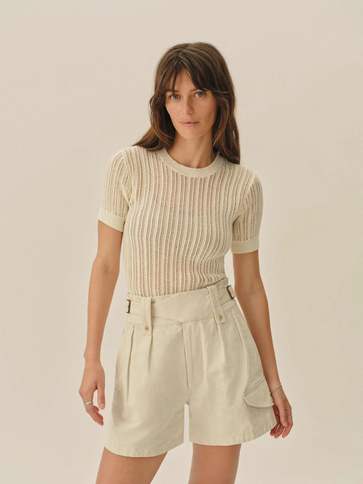 Natural Coastline Crochet Tee
